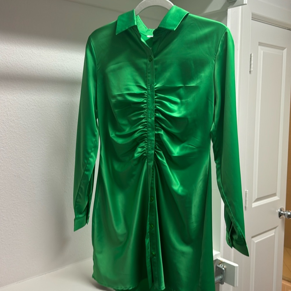 Green Long Sleeve Dress